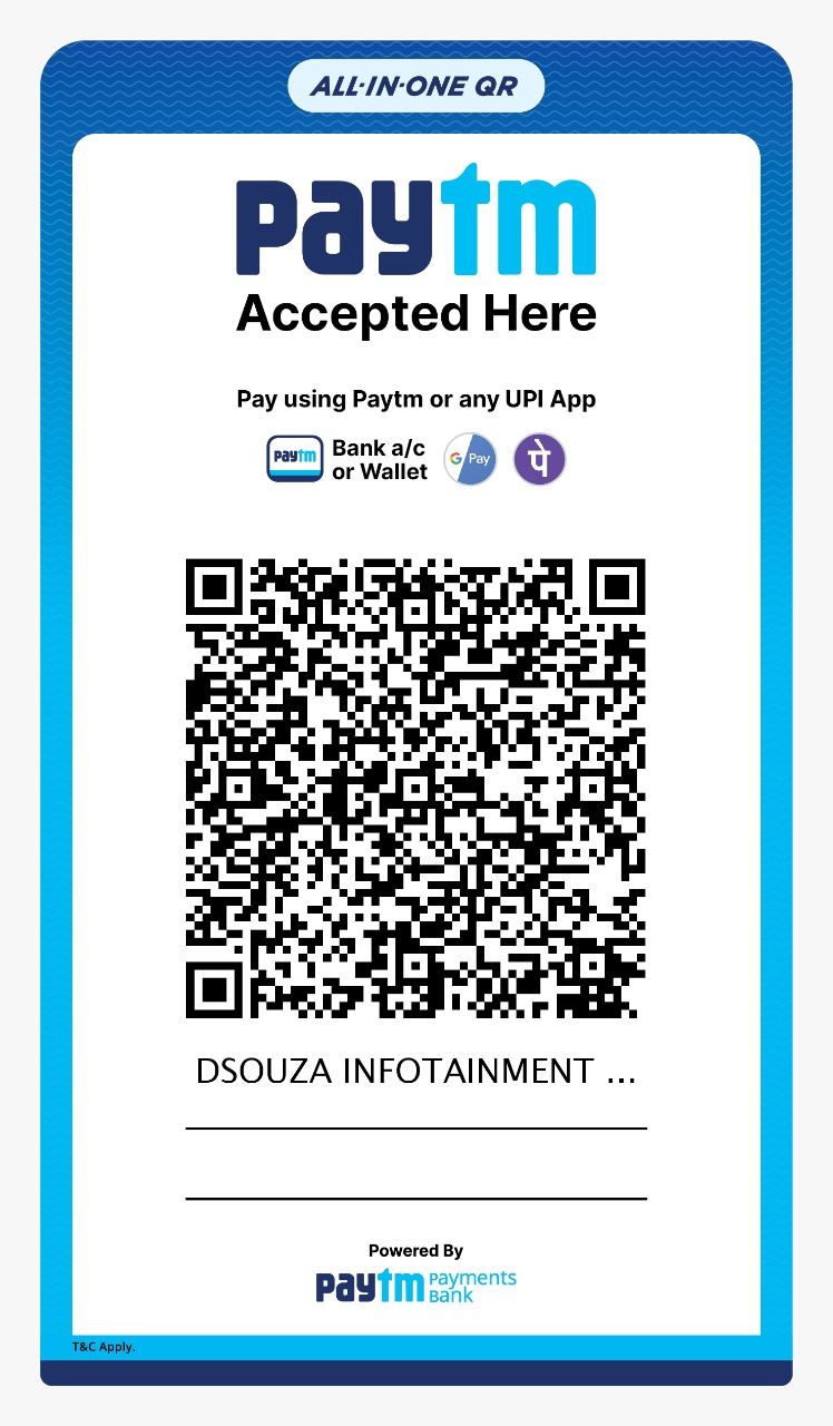 D'Souza Infotainment online payment QR code